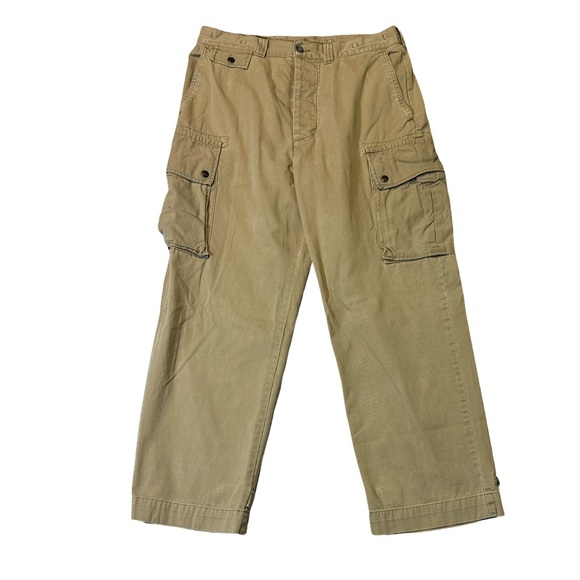 VINTAGE Polo Ralph Lauren mens 36x30 regular fit tan khaki cargo pants EuC